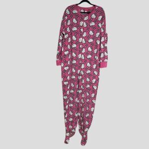 Hello Kitty Women's One Piece Fuzzy Pajama Size XXL